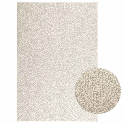 gulvtæppe ZIZUR 120x170 cm jute-look indendørs og udendørs