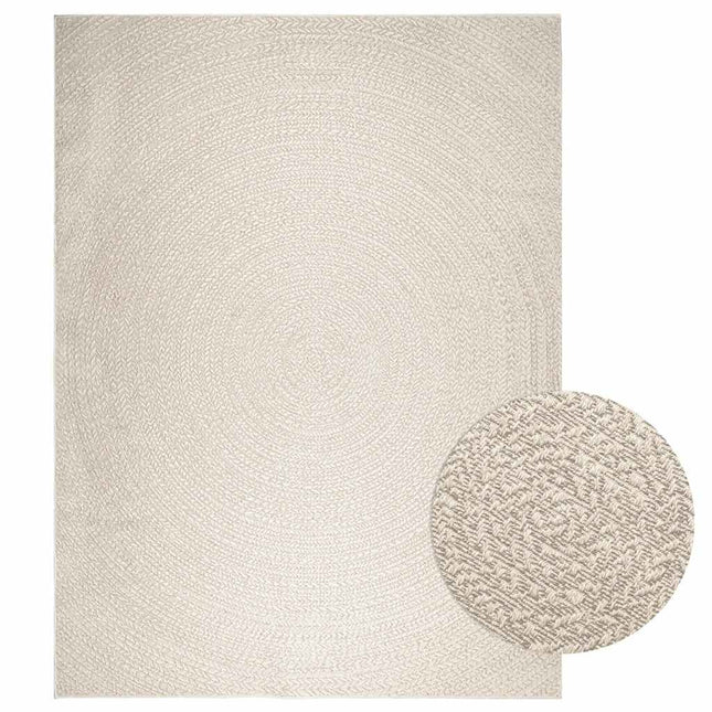 gulvtæppe ZIZUR 240x340 cm jute-look indendørs og udendørs