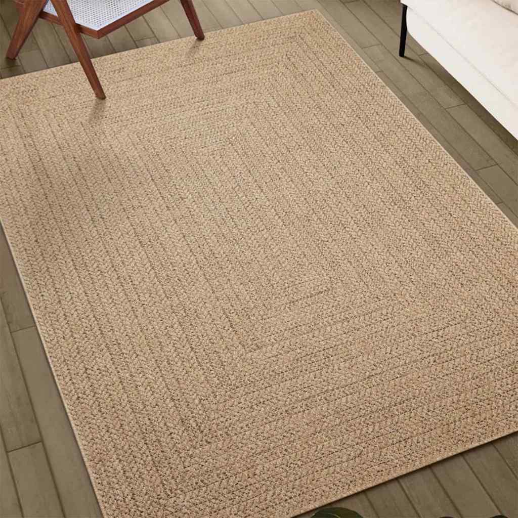 gulvtæppe ZIZUR beige 60x110 cm jute-look indendørs og udendørs