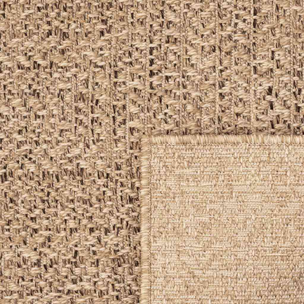 gulvtæppe ZIZUR beige 60x110 cm jute-look indendørs og udendørs