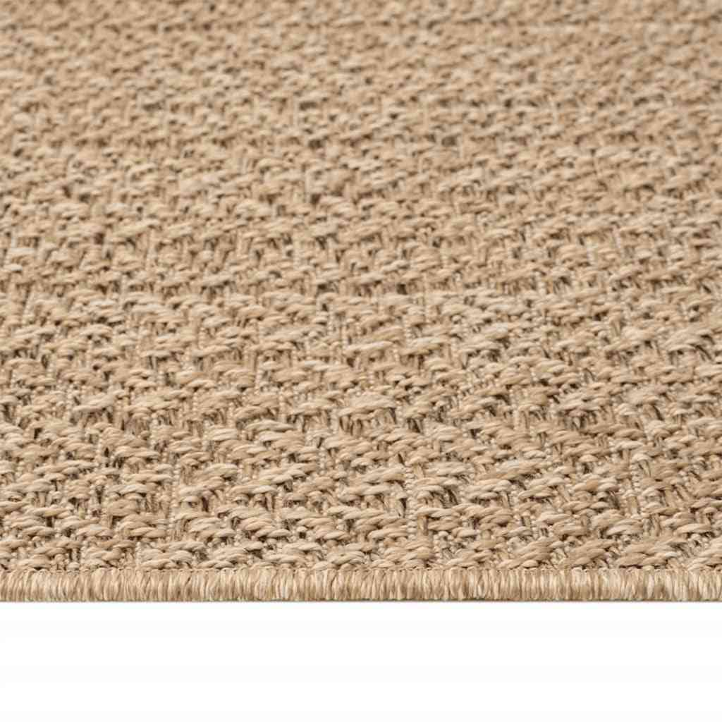 gulvtæppe ZIZUR beige 60x110 cm jute-look indendørs og udendørs