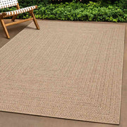 gulvtæppe ZIZUR beige 80x200 cm jute-look indendørs og udendørs