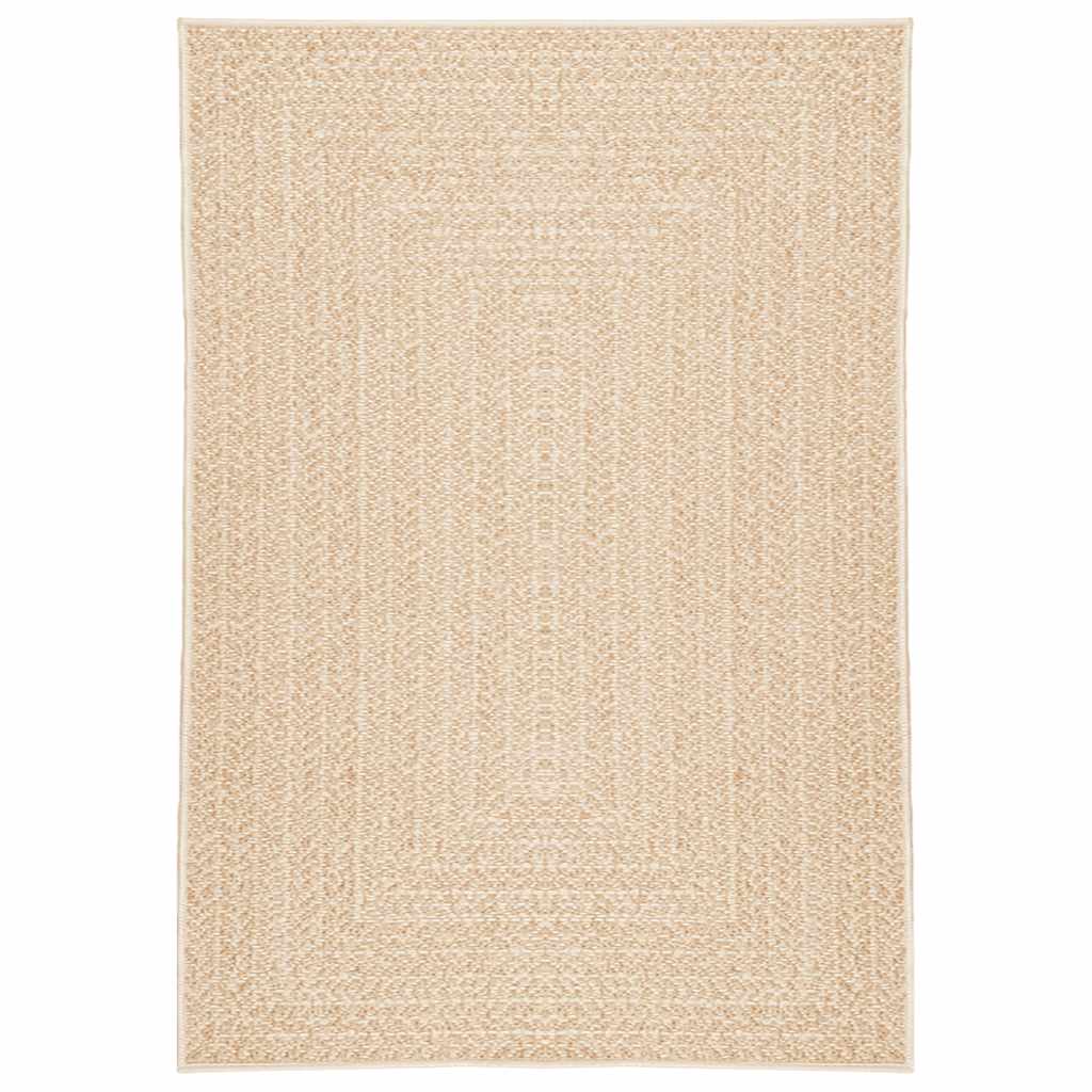gulvtæppe ZIZUR beige 120x170cm jute-look indendørs og udendørs