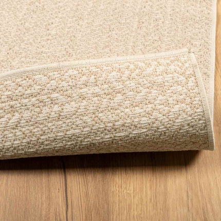 gulvtæppe ZIZUR beige 120x170cm jute-look indendørs og udendørs