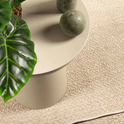 gulvtæppe ZIZUR beige 120x170cm jute-look indendørs og udendørs