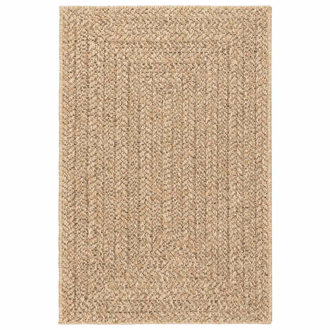 gulvtæppe ZIZUR beige 140x200cm jute-look indendørs og udendørs