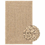 gulvtæppe ZIZUR beige 160x230cm jute-look indendørs og udendørs