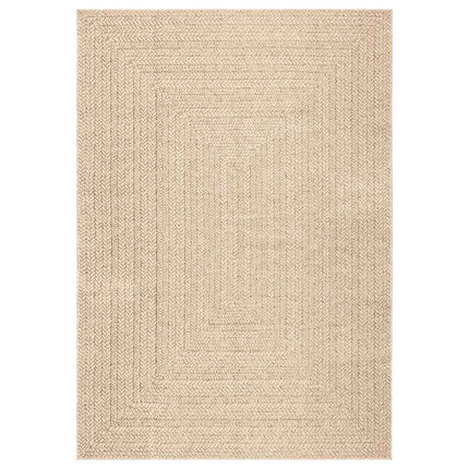 gulvtæppe ZIZUR beige 200x290cm jute-look indendørs og udendørs