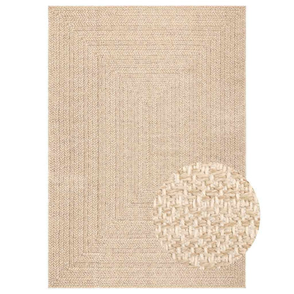 gulvtæppe ZIZUR beige 200x290cm jute-look indendørs og udendørs