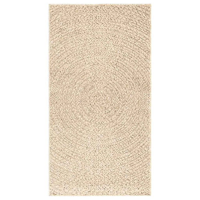 gulvtæppe ZIZUR beige 60x110 cm jute-look indendørs og udendørs