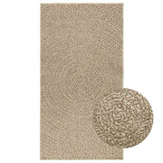 gulvtæppe ZIZUR beige 80x150 cm jute-look indendørs og udendørs