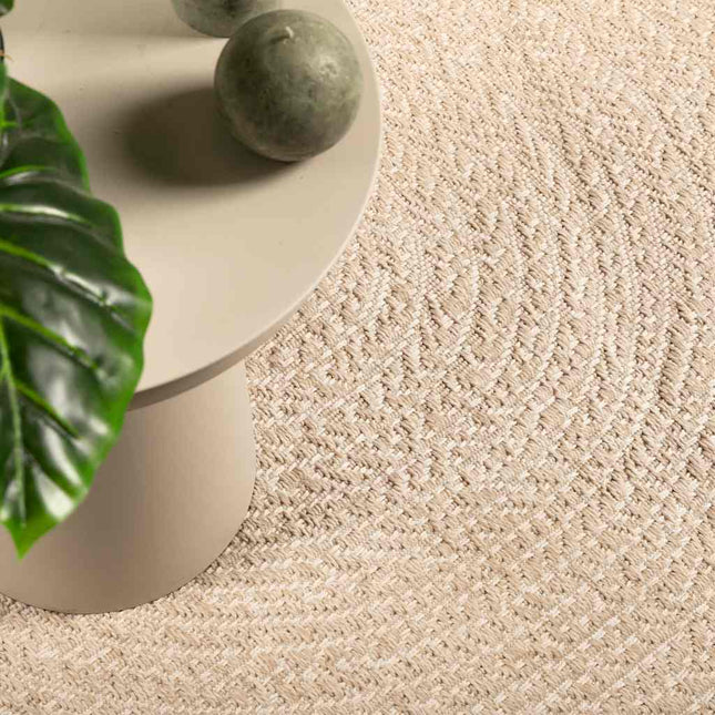 gulvtæppe ZIZUR beige 80x150 cm jute-look indendørs og udendørs