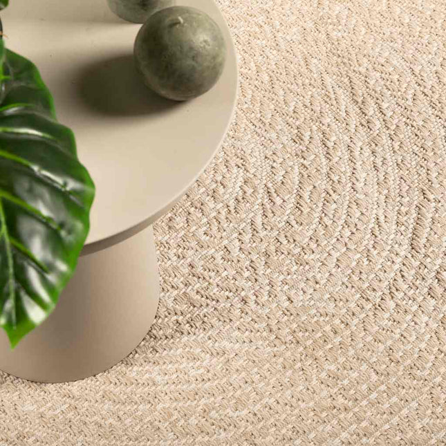 gulvtæppe ZIZUR beige 120x170cm jute-look indendørs og udendørs