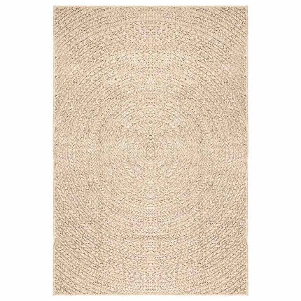 gulvtæppe ZIZUR beige 140x200cm jute-look indendørs og udendørs