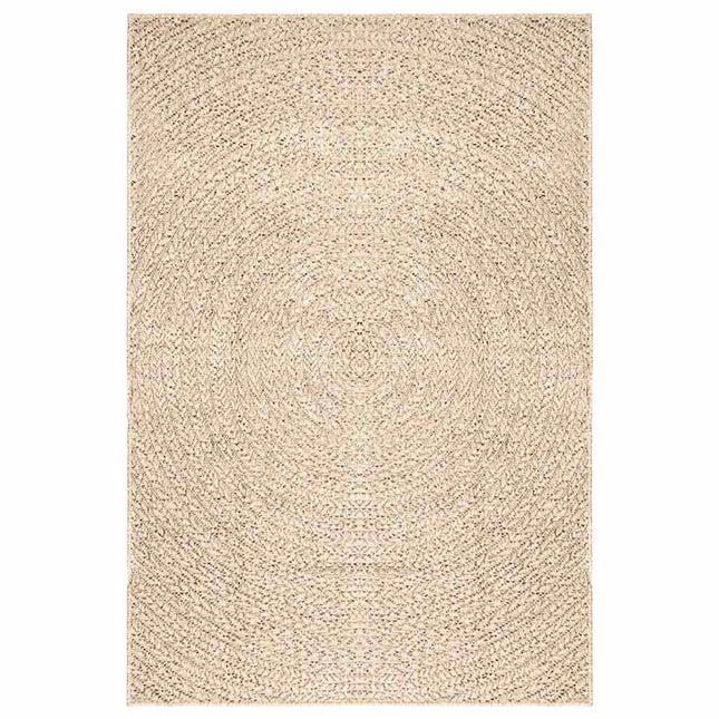 gulvtæppe ZIZUR beige 140x200cm jute-look indendørs og udendørs