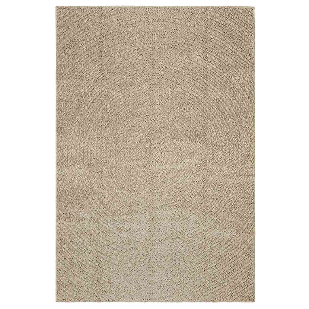 gulvtæppe ZIZUR beige 140x200cm jute-look indendørs og udendørs