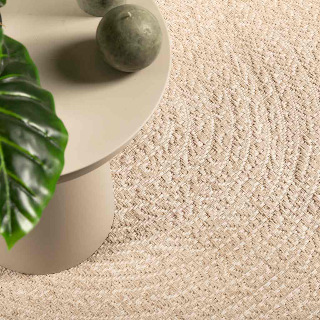 gulvtæppe ZIZUR beige 200x290cm jute-look indendørs og udendørs