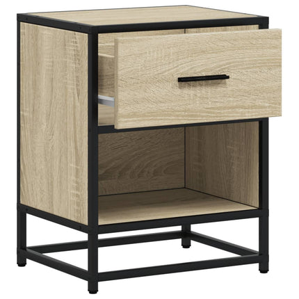 sengeborde 2 stk. 40x31x50 cm konstrueret træ sonoma-eg