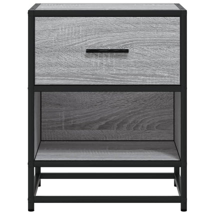 sengeborde 2 stk. 40x31x50 cm konstrueret træ grå sonoma-eg