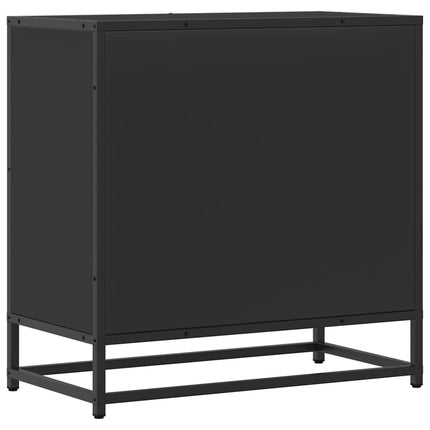 sengeskab sort 60x31x60 cm konstrueret træ og metal