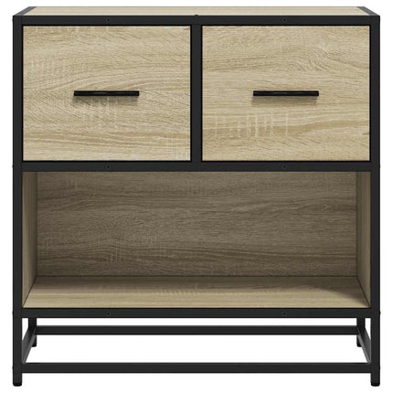 sengeskab sonoma-eg 60x31x60 cm konstrueret træ og metal