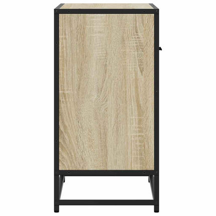 sengeskab sonoma-eg 60x31x60 cm konstrueret træ og metal
