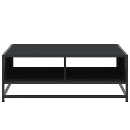sofabord 80x80x30 cm konstrueret træ og metal sort