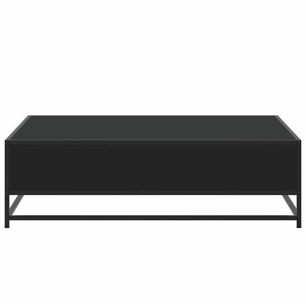 sofabord 100x100x30 cm konstrueret træ og metal sort