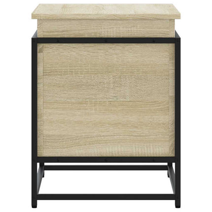 opbevaringsboks med låg 60x40x51,5 cm konstrueret træ sonoma-eg