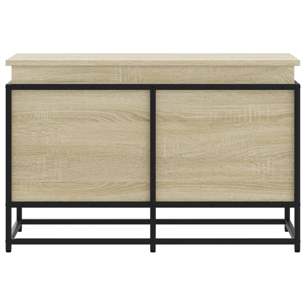 opbevaringsboks med låg 80x40x51,5 cm konstrueret træ sonoma-eg