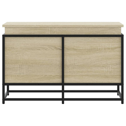 opbevaringsboks med låg 80x40x51,5 cm konstrueret træ sonoma-eg