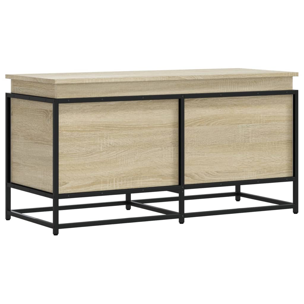 opbevaringsboks m. låg 100x40x51,5 cm konstrueret træ sonoma-eg