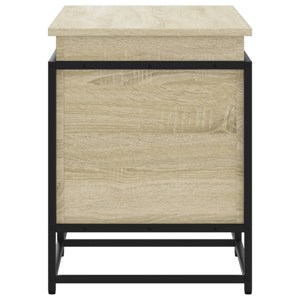 opbevaringsboks m. låg 100x40x51,5 cm konstrueret træ sonoma-eg