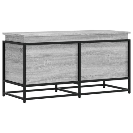 opbevaringsboks m. låg 100x40x51,5 cm konstrueret træ grå eg