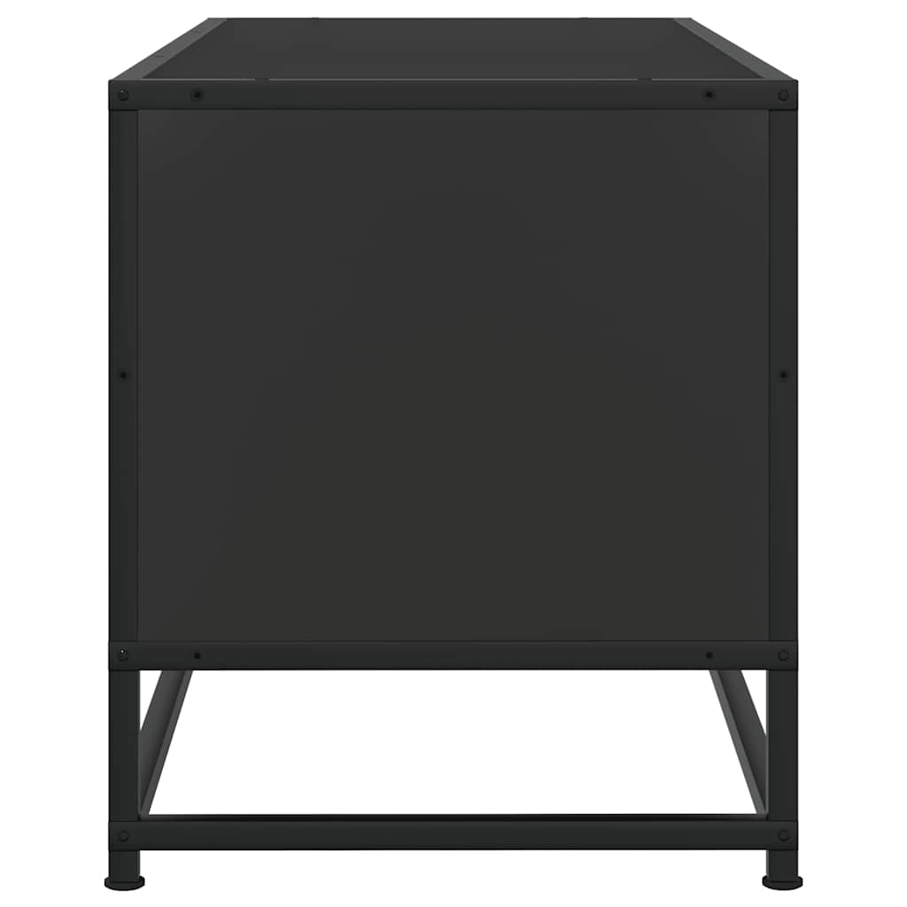 tv-bord 100x34,5x40 cm konstrueret træ og metal sort