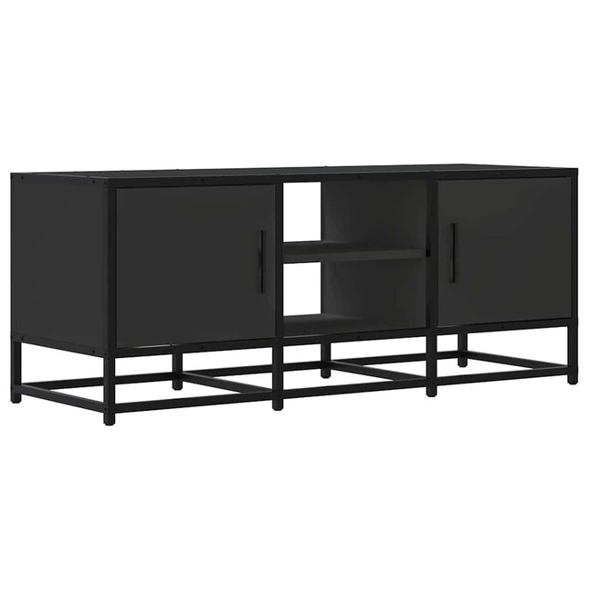 tv-bord 100x35x41 cm konstrueret træ og metal sort