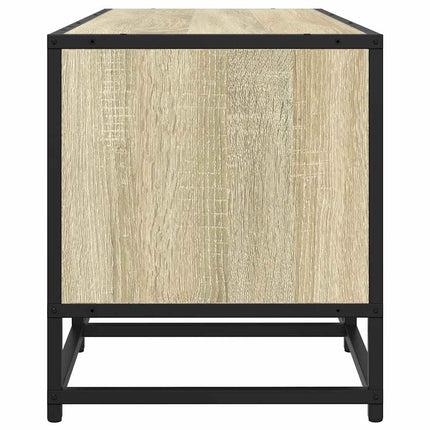 tv-bord 160x35x41 cm konstrueret træ og metal sonoma-eg