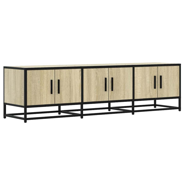 tv-bord 150x35x41 cm konstrueret træ og metal sonoma-eg