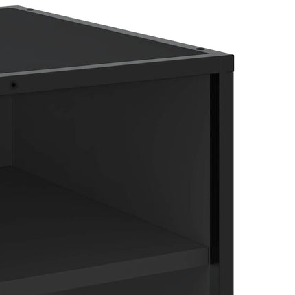 tv-bord 61x40x46 cm konstrueret træ og metal sort