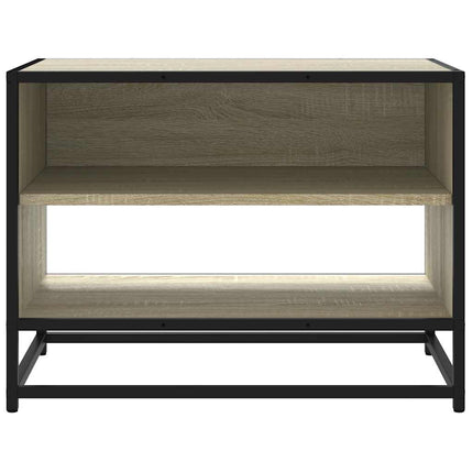 tv-bord 61x40x46 cm konstrueret træ og metal sonoma-eg