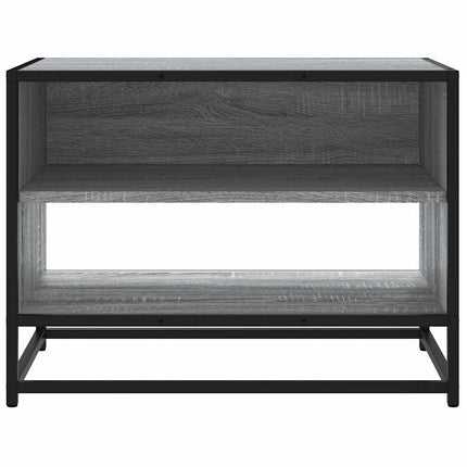 tv-bord 61x40x46 cm konstrueret træ og metal grå sonoma-eg