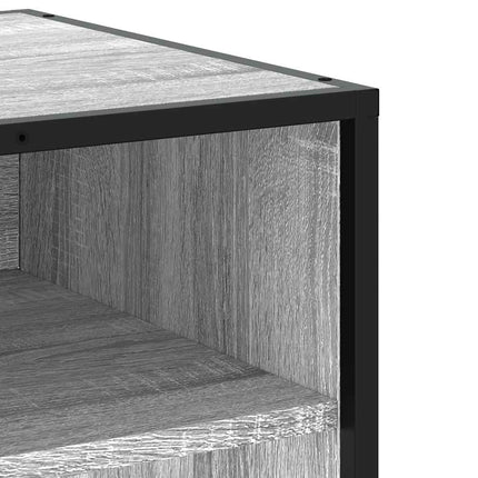 tv-bord 61x40x46 cm konstrueret træ og metal grå sonoma-eg