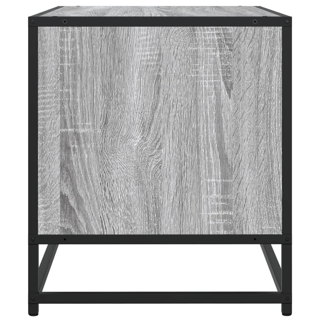tv-bord 91x40x46 cm konstrueret træ og metal grå sonoma-eg