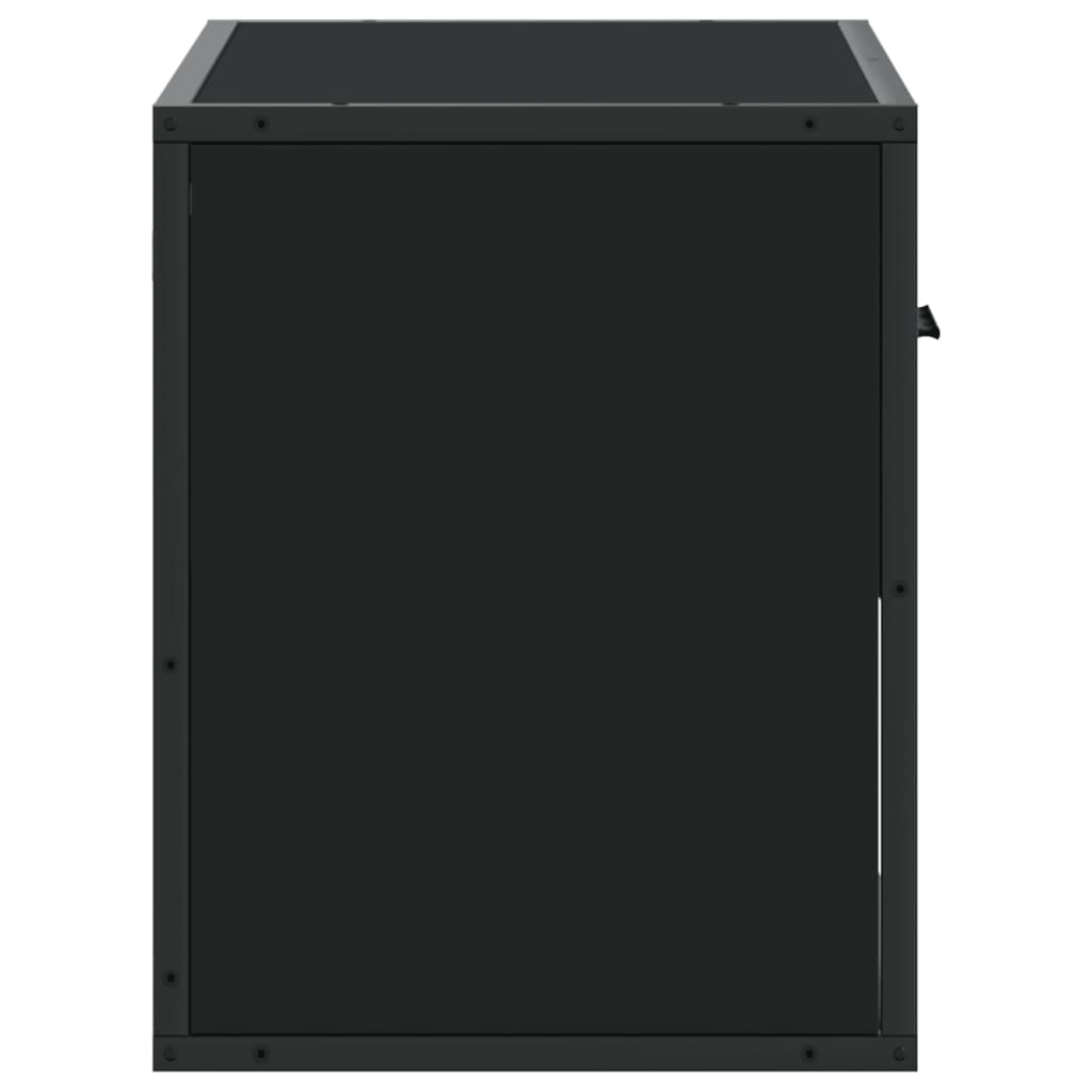 tv-bord 60x31x39,5 cm konstrueret træ og metal sort