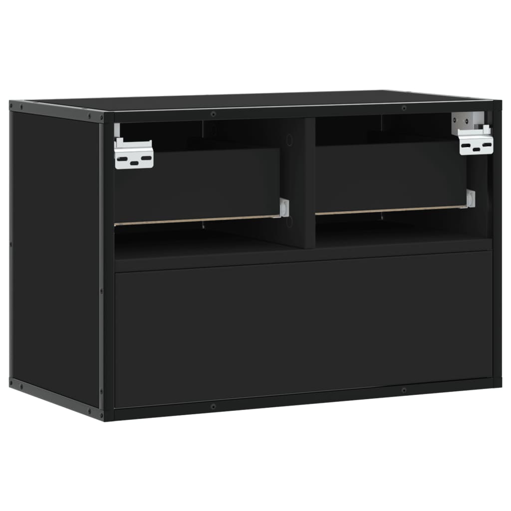 tv-bord 60x31x39,5 cm konstrueret træ og metal sort