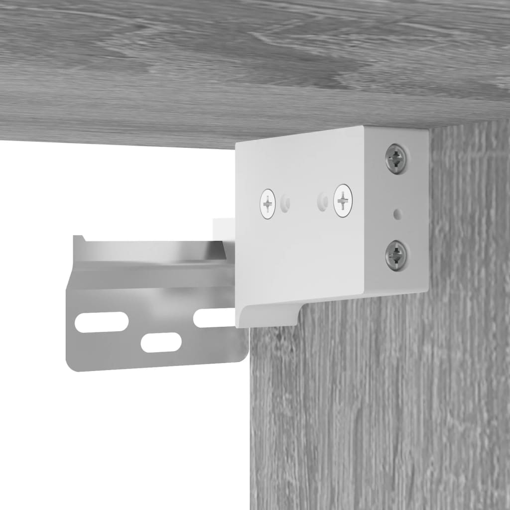 tv-bord 60x31x39,5 cm konstrueret træ og metal grå sonoma-eg
