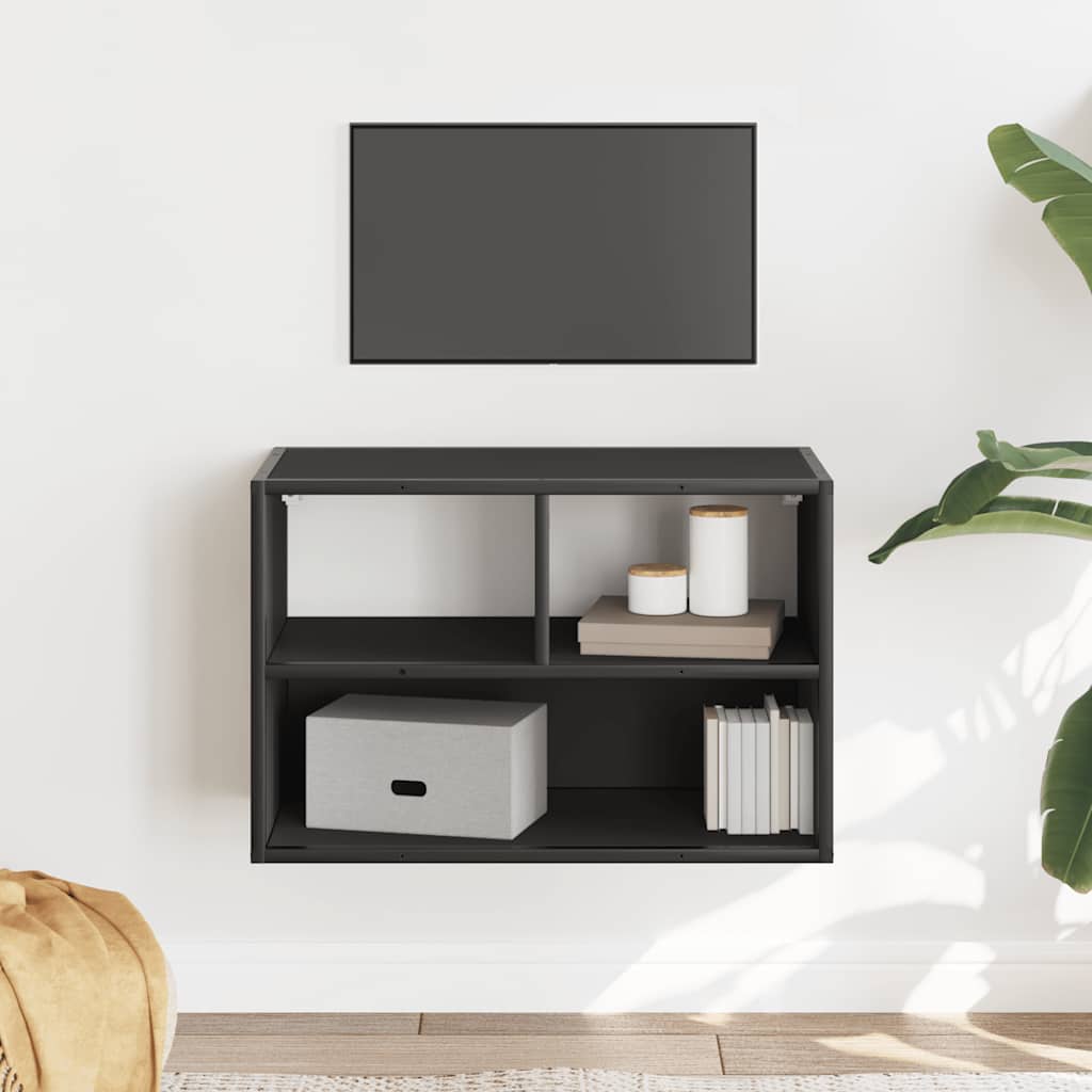 tv-bord 60x31x39,5 cm konstrueret træ og metal sort