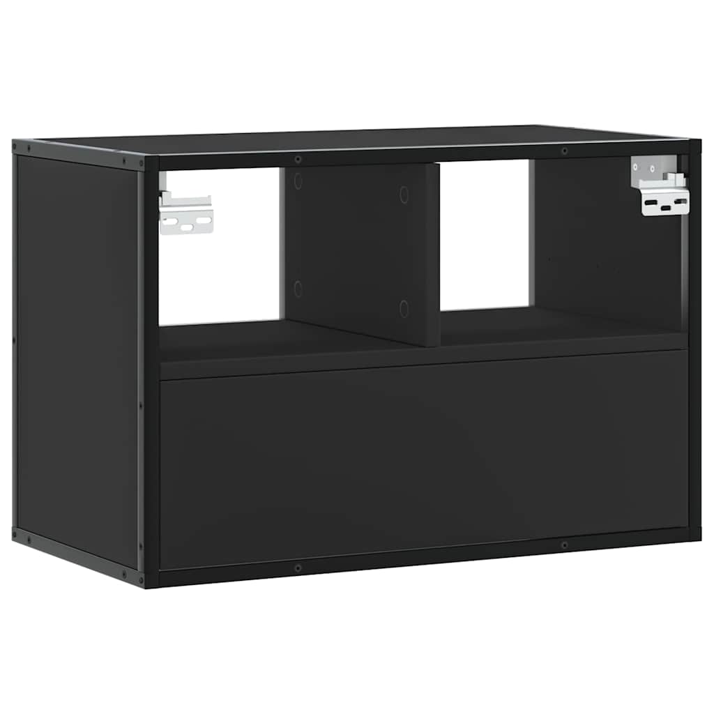 tv-bord 60x31x39,5 cm konstrueret træ og metal sort