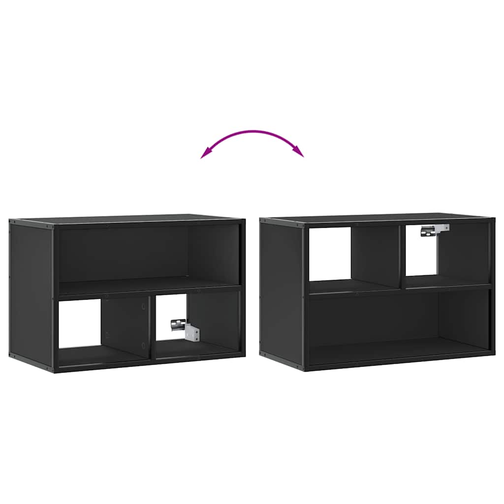 tv-bord 60x31x39,5 cm konstrueret træ og metal sort