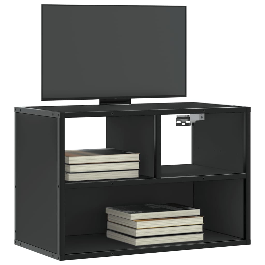 tv-bord 60x31x39,5 cm konstrueret træ og metal sort